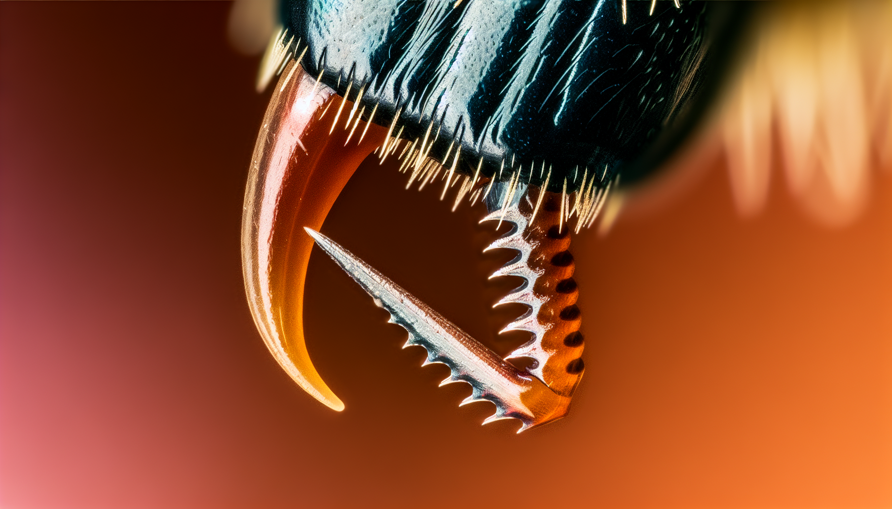 Photo of a bee sting close-up